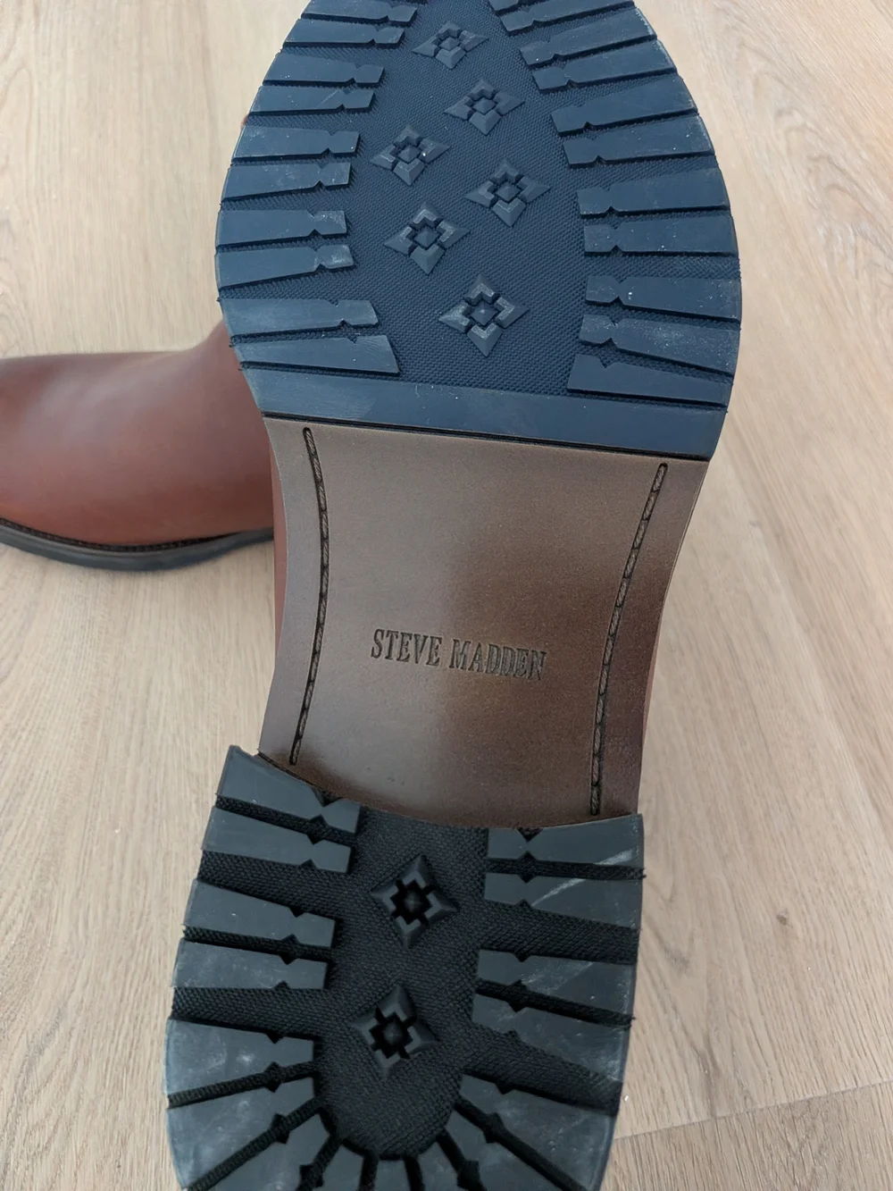Steve Madden Brown Leather Chukka Chelsea Boots - Never Wore Outside